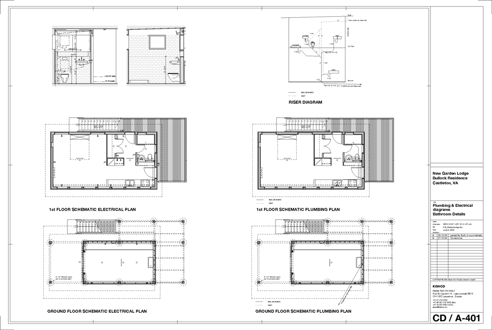Garden Lodge Electrical & Plumbing Plans